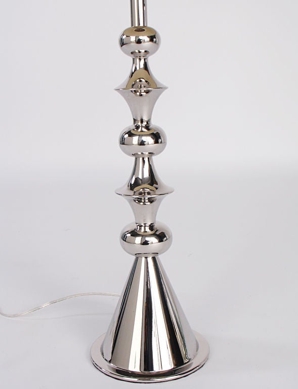 Mid-20th Century Sculptural Nickel Plated Lamps by Stiffel