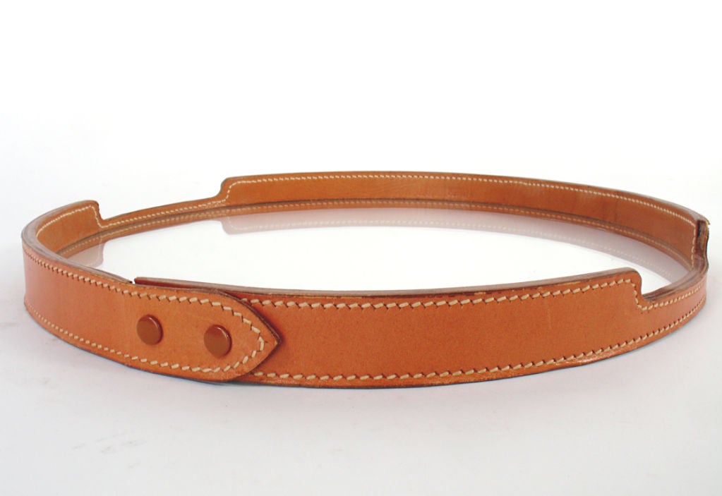 Rare Stitched Saddle Leather Tray by Paul Lobel circa 1930's