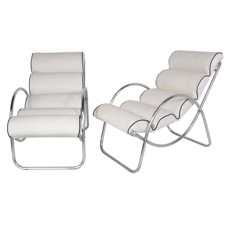 Streamlined 1930's Lounge Chairs - Indoor/Outdoor