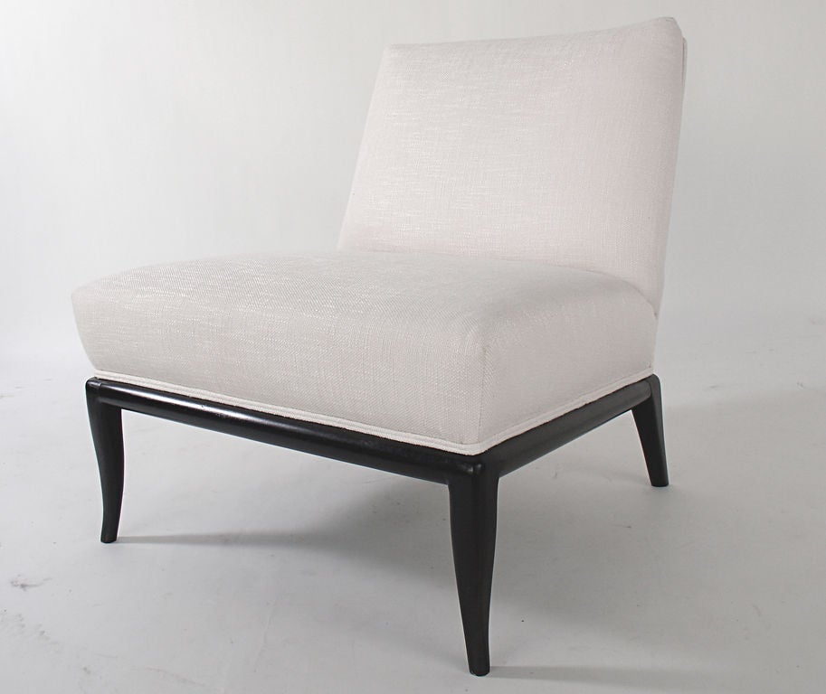 Elegant Pair of Slipper Chairs after T.H. Robsjohn Gibbings