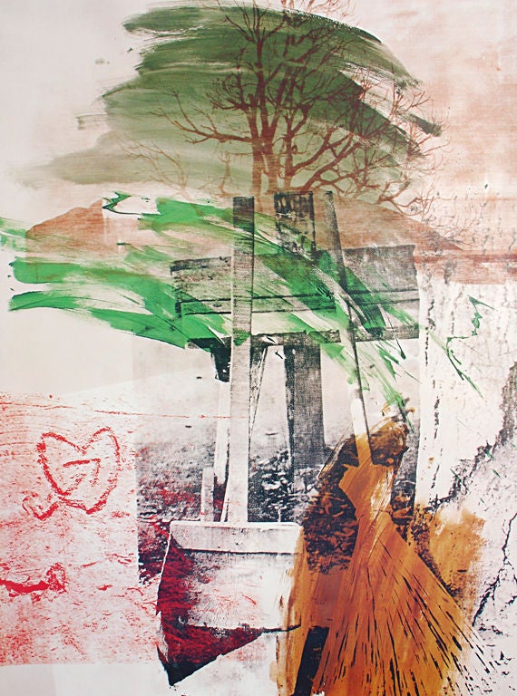 Earth Day Lithograph by Robert Rauschenberg