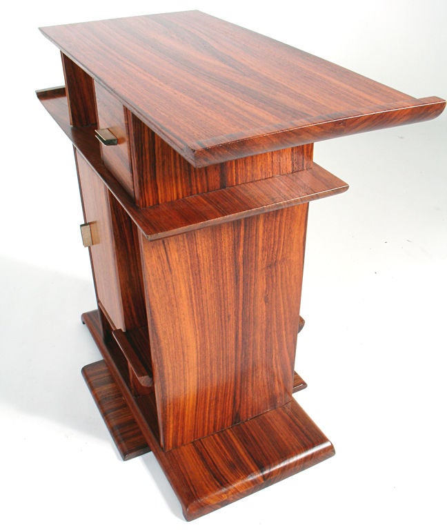 Rosewood Art Deco Side Table Custom Designed by Eugene Schoen 3