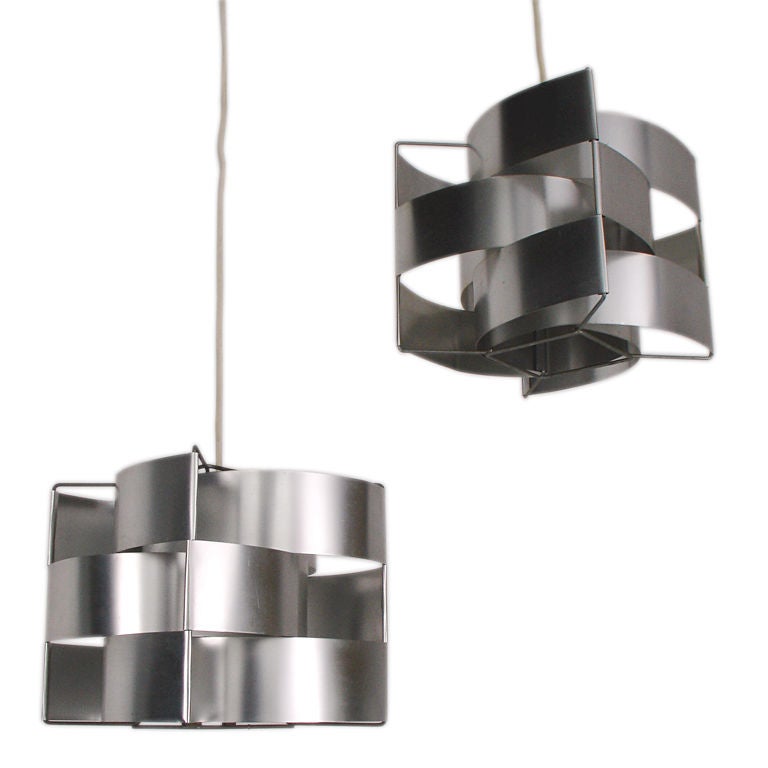 Pair of Pendant Fixtures by Max Sauze