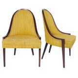 Pair of Sculptural Arch Back Chairs designed by Harvey Probber
