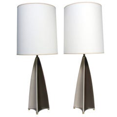 Lightolier Sculptural Ceramic Lamps designed by Gerald Thurston