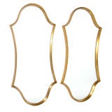 Sculptural Pair of Gold Leaf Mirrors