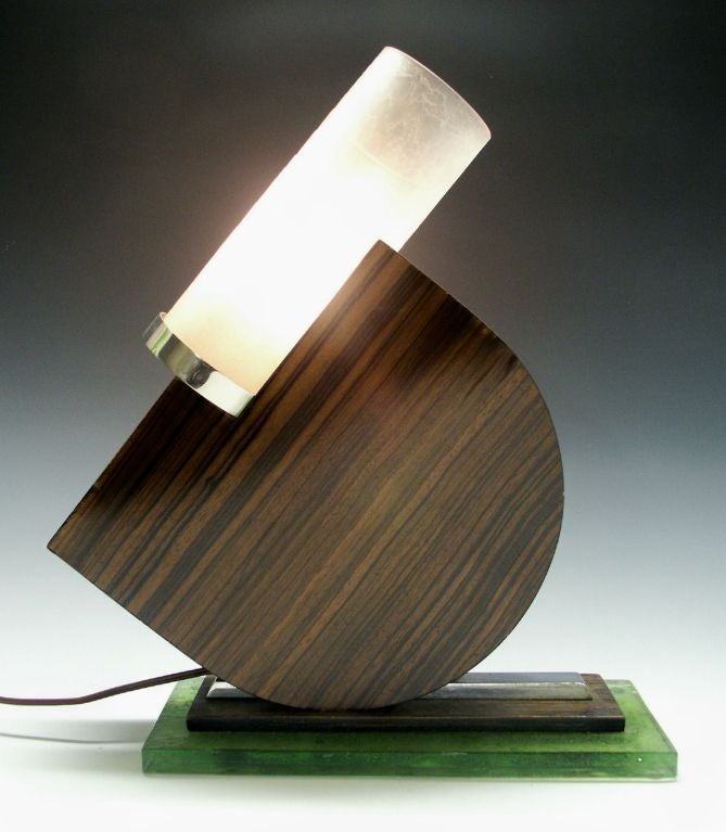 Interesting Table Lamp with Modernist Art Deco design.