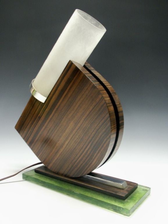 Plated Modernist Desk or Table Lamp For Sale