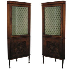 REGENCY STYLE CORNER CABINETS