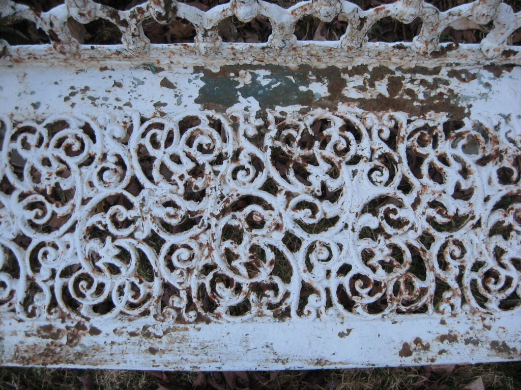 Iron CAST IRON GARDEN BENCH For Sale