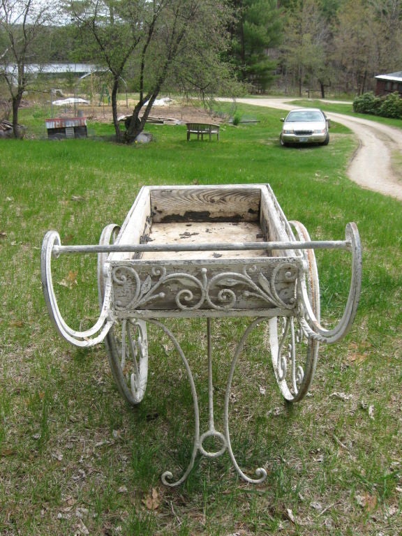 vintage metal garden cart