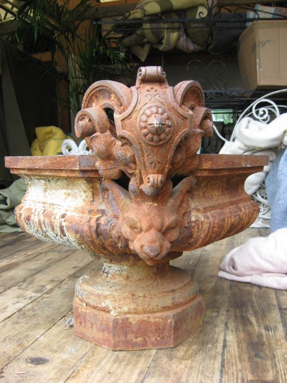 Pair Of French Cast Iron Urns