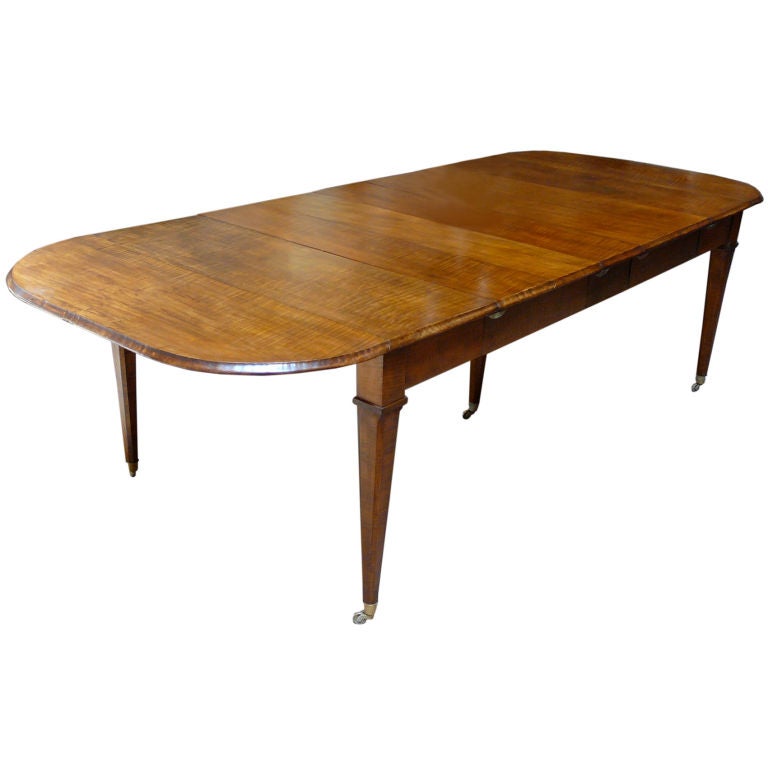 Curly Maple Extending Dining Table at 1stDibs curly maple dining