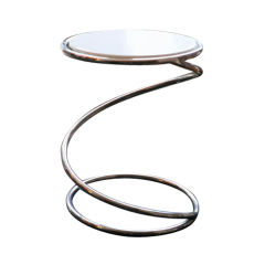 Round Spiral Side Table