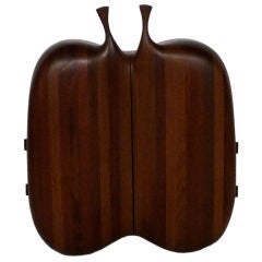 SCULPTED WOOD CABINET BY DAN VALENZA