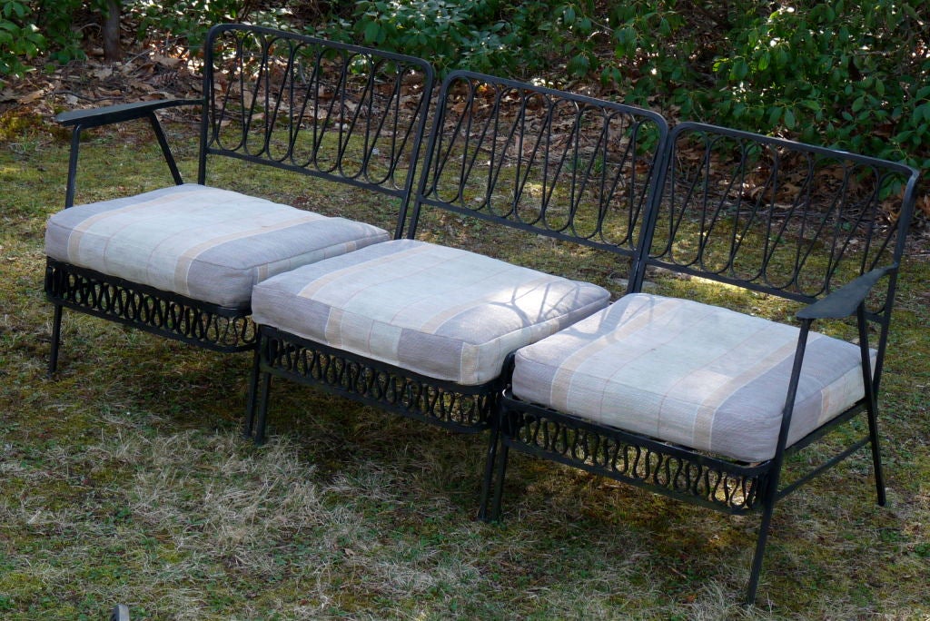 RARE LARGE SEATING GROUP SET AND TABLES BY SALTERINI 3
