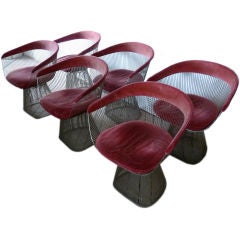 SET OF SIX WARREN PLATNER CHAIRS FOR KNOLL