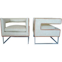 Cantilevered Lounge Chairs Milo Baughman