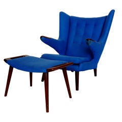 Hans Wegner Papa Bear Chair And Ottoman