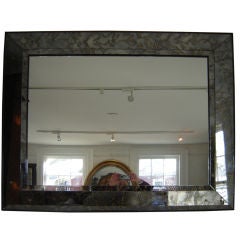 Beautiful large Mirror with gold viened beveled frame