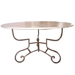 Marble and Steel Dinning Table