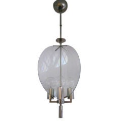 North German Nickle Plated Ceiling fixture