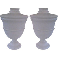 Pair of Seguso Urn Table Lamps