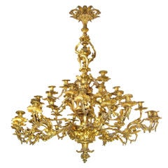 Multi-Tiered Louis XV Chandelier with Cherubs
