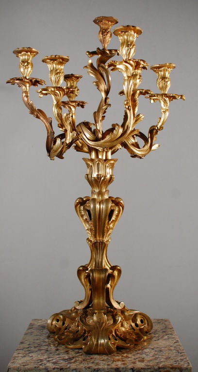 Pair of Massive Louis XV Candelabras