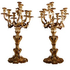 Pair of Massive Louis XV Candelabras