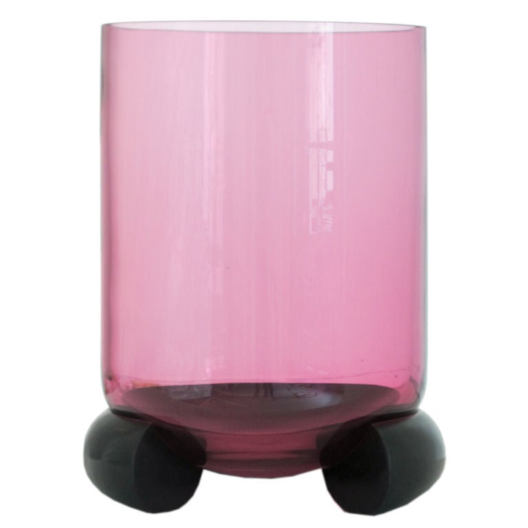 Bracelet Vase in Bronze and Hand-Blown Glass by Eric Schmitt