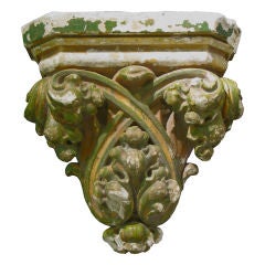 Leafy Headed Lion Ornate Plaster Capital