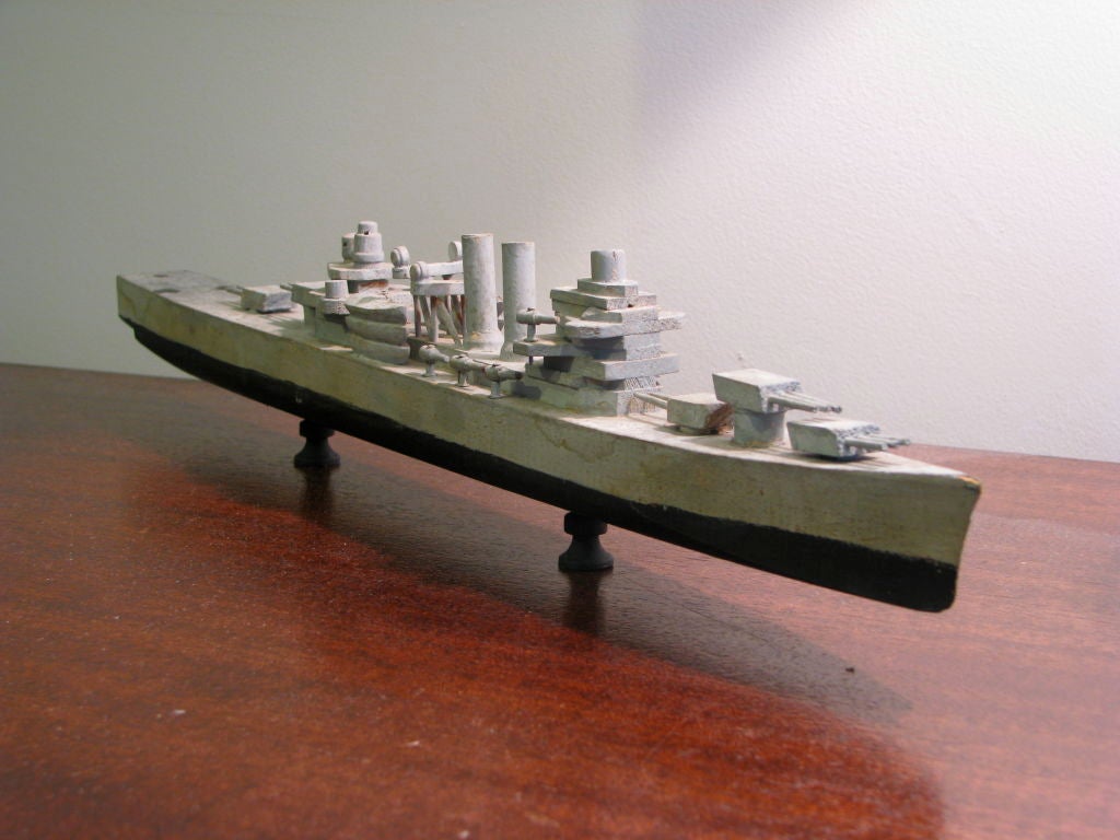 American Folk Art Model of a Battleship