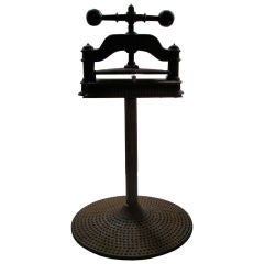 Industrial Cast Iron Book Press on Stand