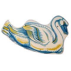 Vintage Pair of Graphic Painted Swan Details