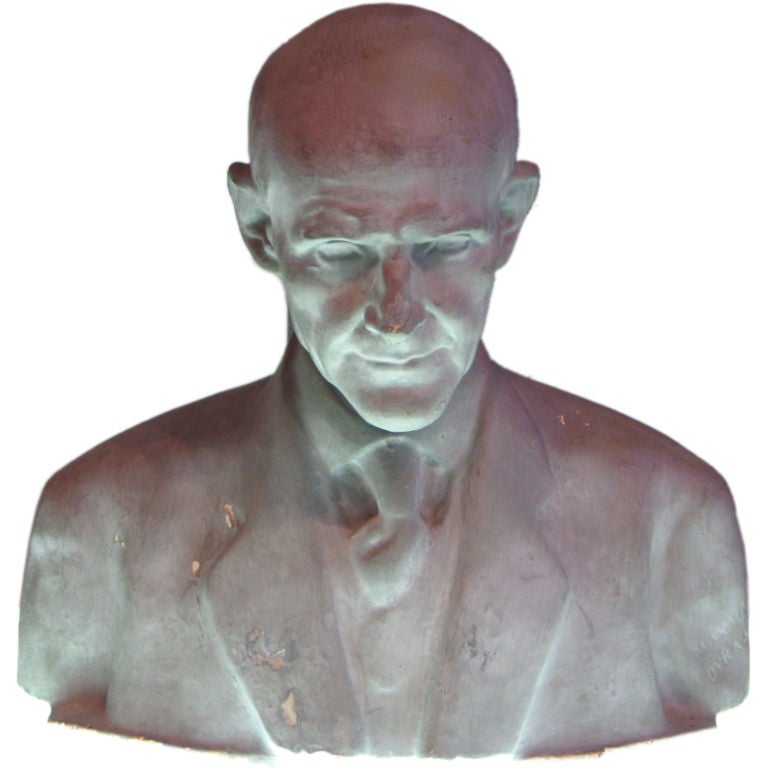 Plaster Bust of the Father of American Socialism Eugene Debs