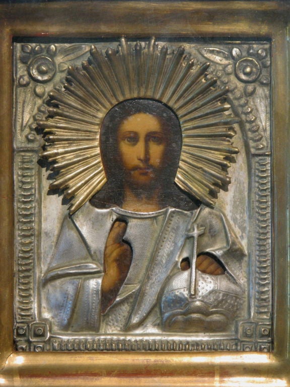 Russian Icon of Christ Depicted as Ruler of All In Excellent Condition In New York, NY