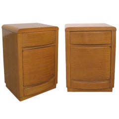 Exceptional Pair of Streamline Art Deco Bedside / End Table