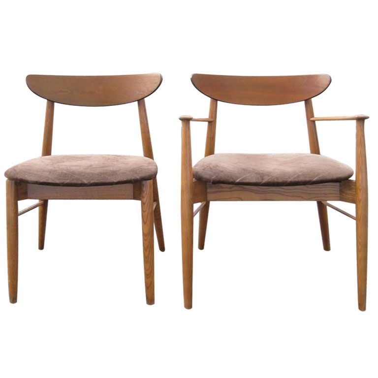 Very Comfortable Set of 10 Mid Century Modern Dining Chairs at 1stdibs