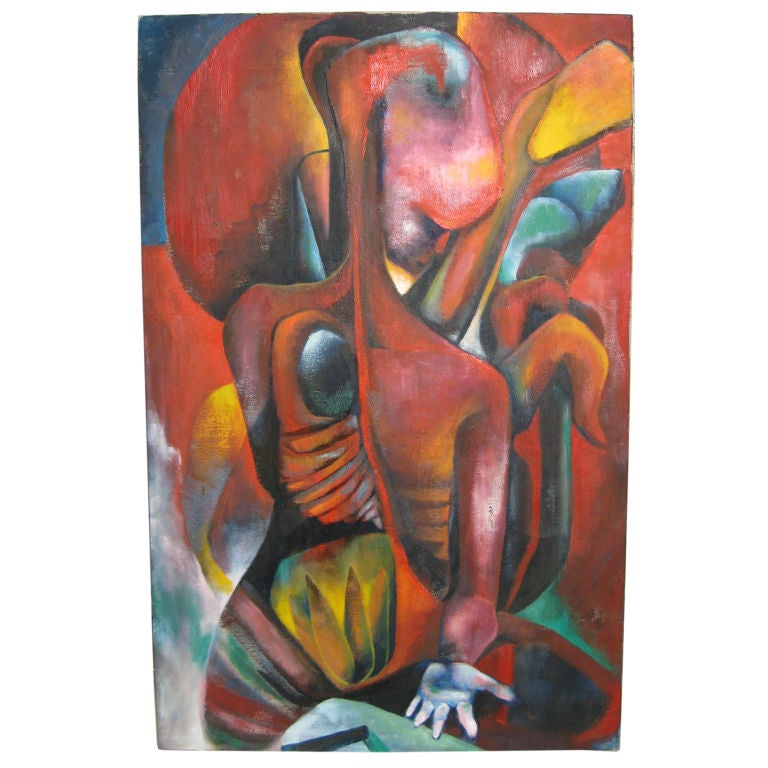 Surrealistic Oil Painting on Canvas For Sale