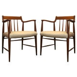 Pair of Modern Spindle Back Armchairs