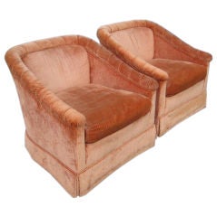 Used Pair of Drexel Swivel Lounge Chairs