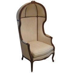 French Art Deco Hooded Chair