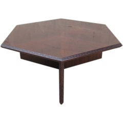 Hexagonal Frank Lloyd Wright Cocktail Table 8