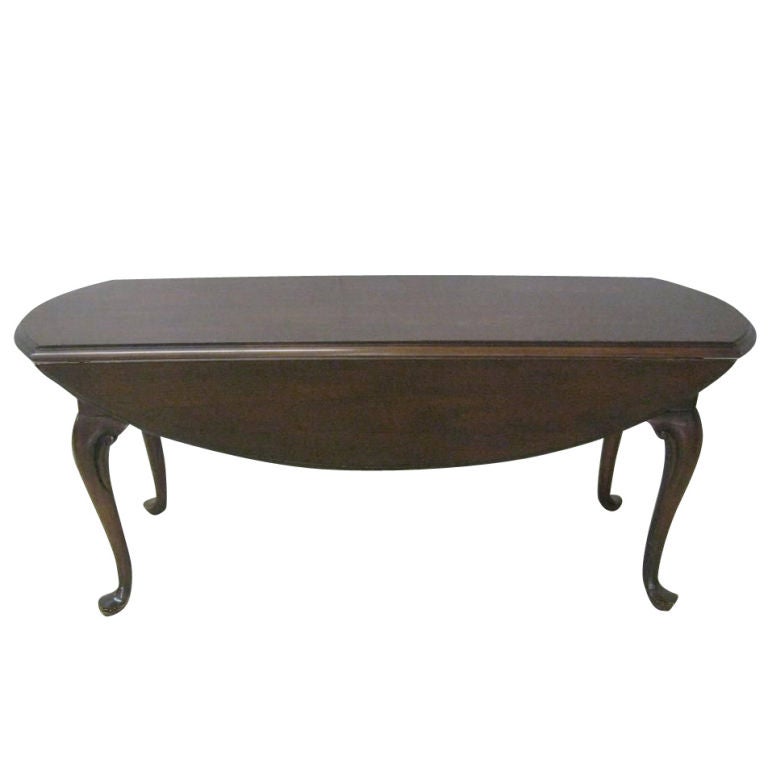 Drop-Leaf Narrow Cocktail Table For Sale