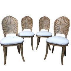 4 Grotto Style, Shellback, Dining Chairs