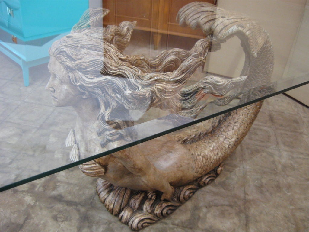 Italian Life Size Mermaid Dining Table In Good Condition In Palm Springs, CA
