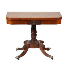 Regency Period Mahogany Fold Over Card Table