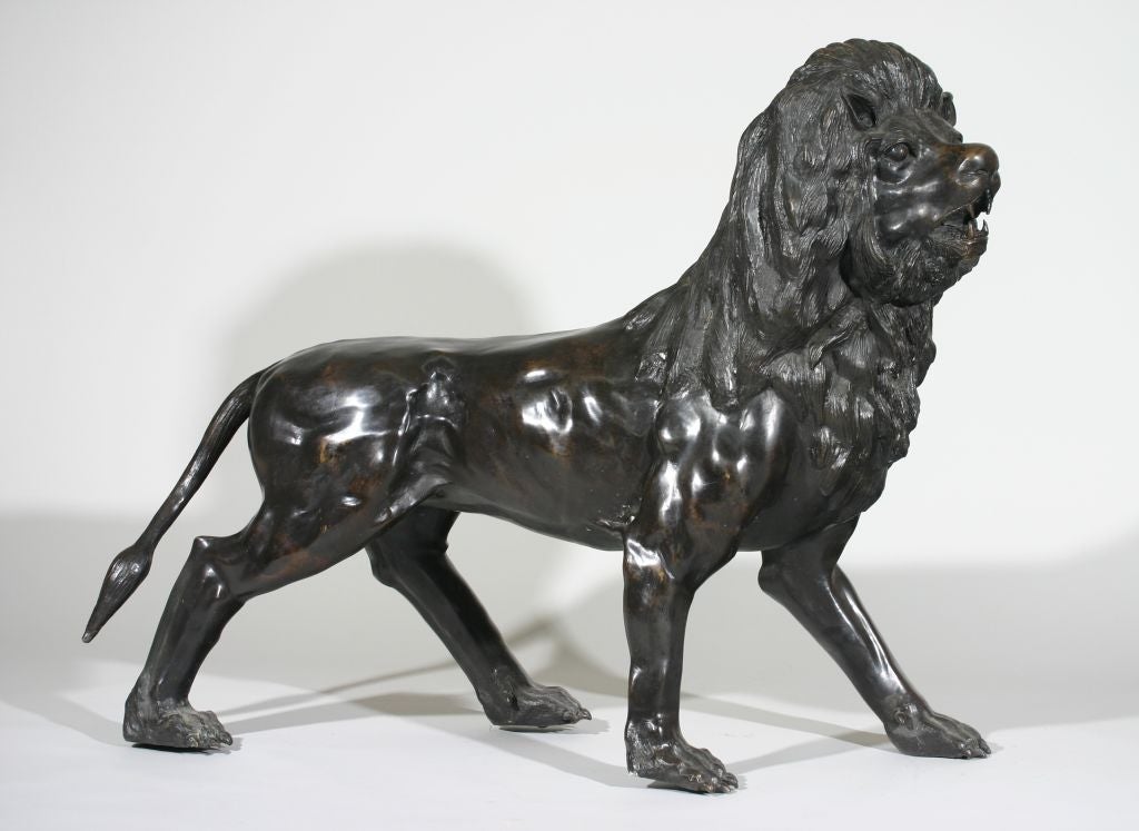 A Pair of Bronze Lions