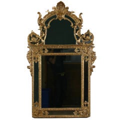 Regence Period Carved Giltwood Mirror